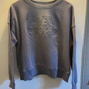 Love & Sports Women's Grey Crew Neck Sweater